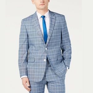 TH blue plaid suit